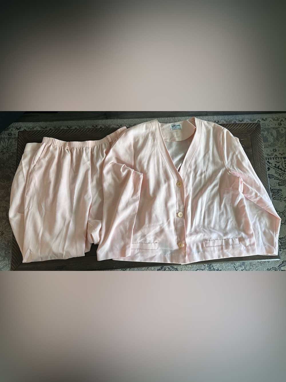 Alfred Dunner Plus Size Pale Pink Button-Front Lightweight Suit - Size 20W